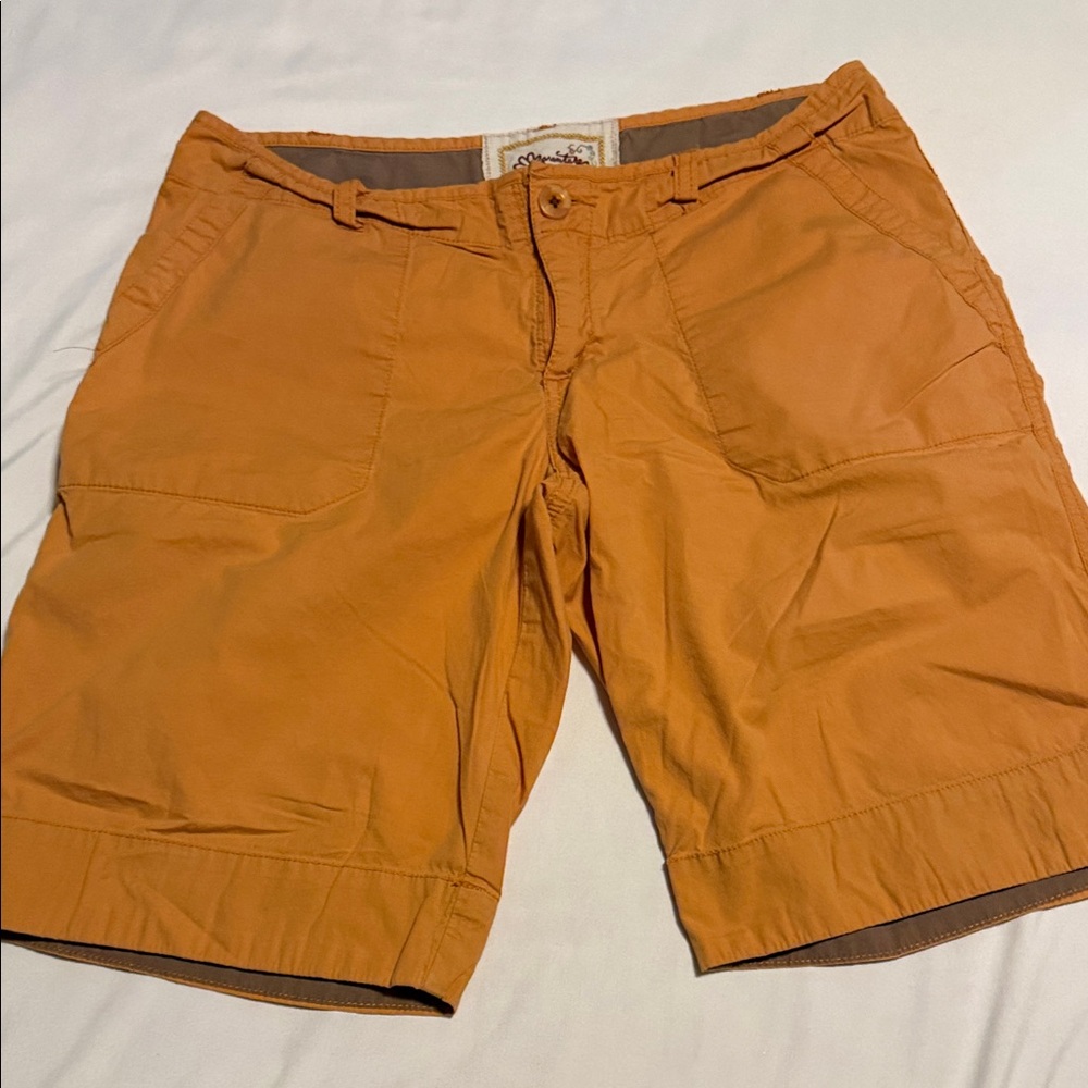 Women’s Bermuda Shorts in Burnt Orange — Lightweight Casual
